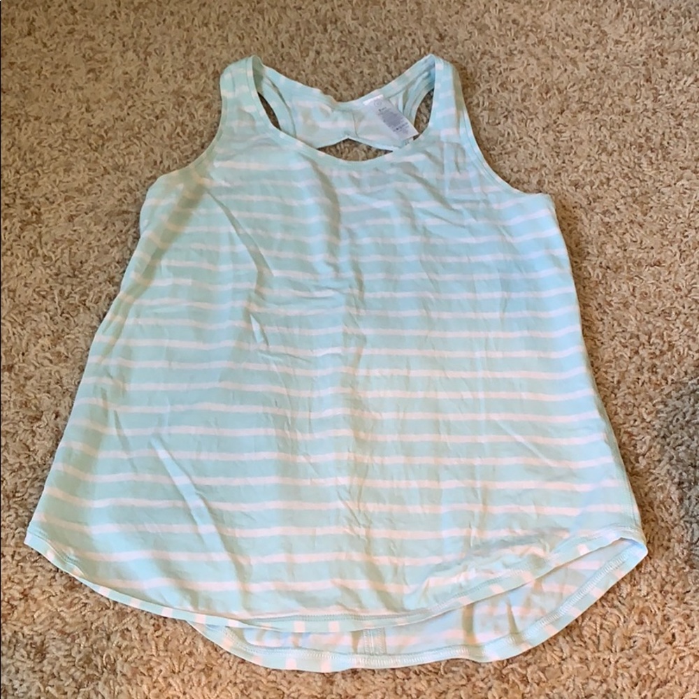 blue and white stripe ivivva tank top